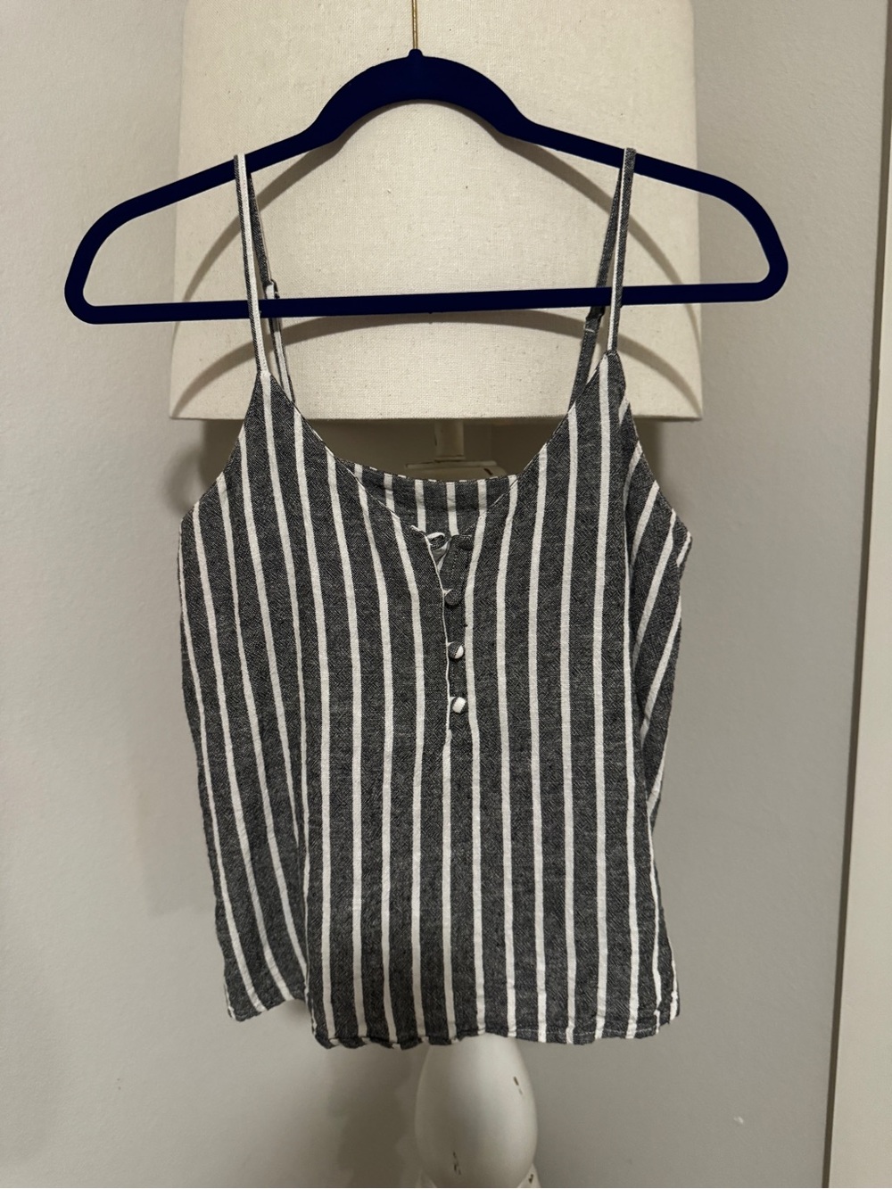 Abound Black & White Striped Spaghetti Strap Tank